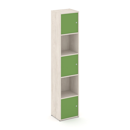 Стеллаж Locker Plus LK.K-007 408x350x1983 (Денвер Светлый | Зеленый)