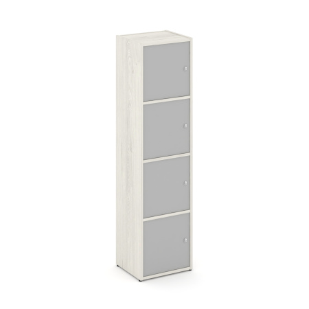 Стеллаж Locker Plus LK.K-004 408x350x1593 (Дуб Наварра | Серый)