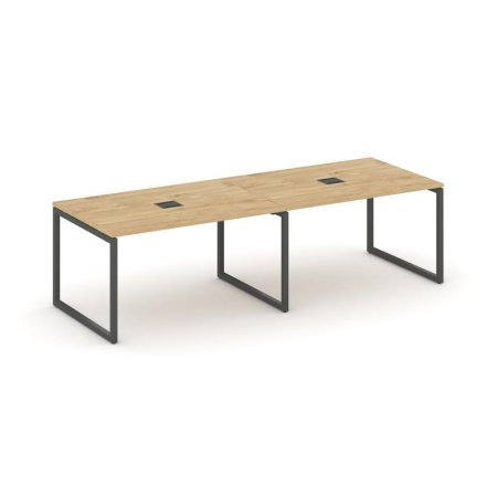 Стол переговорный SN-4O.SPRG-012 (2360х980х750) (Тиквуд Светлый/Металл Антрацит)
