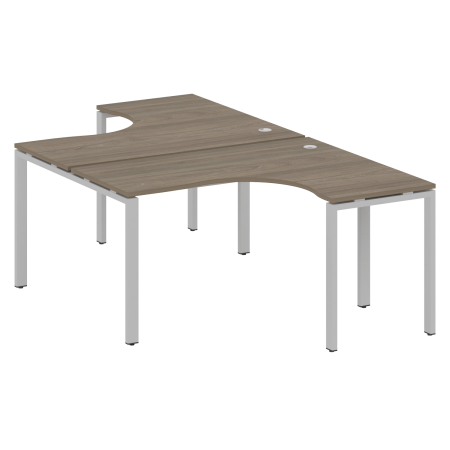 Рабочая станция криволинейная Metal System Style БП.РАС-СА-2.3 1400x2435x750 (Вяз/Серый металл)