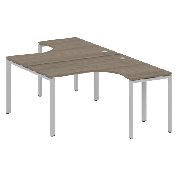 Рабочая станция криволинейная Metal System Style БП.РАС-СА-2.3 1400x2435x750 (Вяз/Серый металл) Рабочая станция криволинейная Metal System Style БП.РАС-СА-2.3 1400x2435x750 (Вяз/Серый металл)