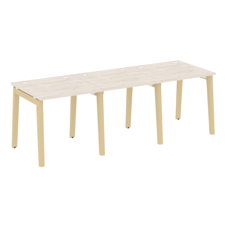 Рабочая станция на деревянных опорах Onix Wood OW.RS-3.0.8 2340x800x750 (Дуб Аризона/Дуб Светлый)