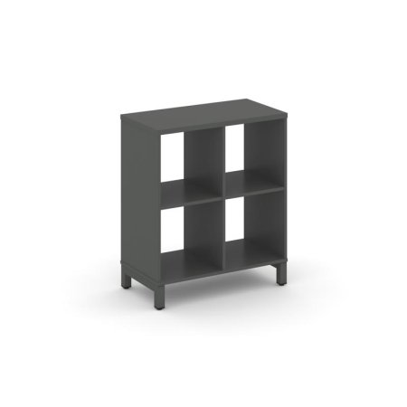 Каркас стеллажа 2 яруса SN.KS-220 (754х400х881) (Антрацит/Металл Антрацит)