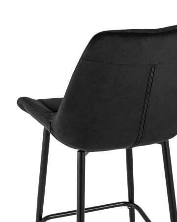 Стул полубарный Флекс велюр черный (Стул полубарный Флекс черный)