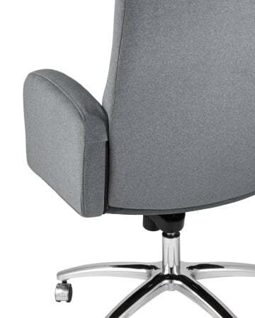 Кресло руководителя Лансет микровелюр темно-серый (Компьютерное кресло Лансет темно-серый)