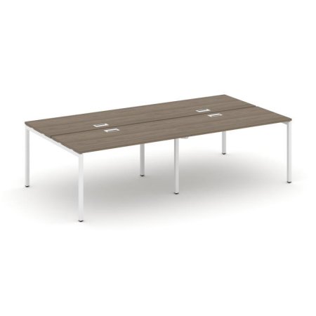 Рабочая станция 2-х сторонняя SN-4P.DRS-054 (3160х1632х750) (Вяз Благородный/Металл Белый)