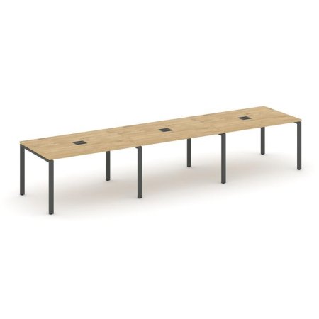 Стол переговорный SN-6P.SPRG-024 (4740х980х750) (Тиквуд Светлый/Металл Антрацит)