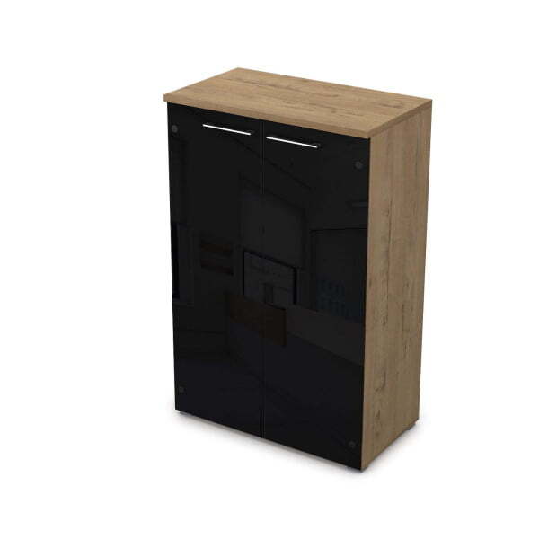 Шкаф средний со стеклом Gloss line 9НШ.017.7 800x450x1245 (Teakwood) Шкаф средний со стеклом Gloss line 9НШ.017.7 800x450x1245 (Teakwood)