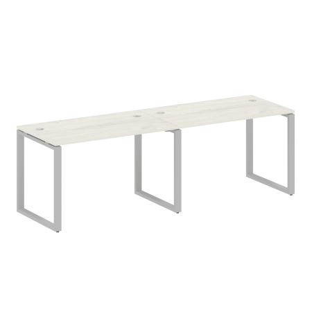 Рабочая станция Metal System Style БО.СМ-2.2 2400x720x750 (Дуб Наварра/Серый металл)