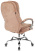 Кресло руководителя T-9950SL Fabric светло-коричневый Velvet 90 крестов. металл хром (Светло-коричневый)
