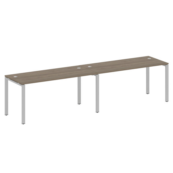 Рабочая станция на 2 раб.места Metal System Style БП.СМ-2.4 3200x720x750 (Вяз/Серый металл) Рабочая станция на 2 раб.места Metal System Style БП.СМ-2.4 3200x720x750 (Вяз/Серый металл)