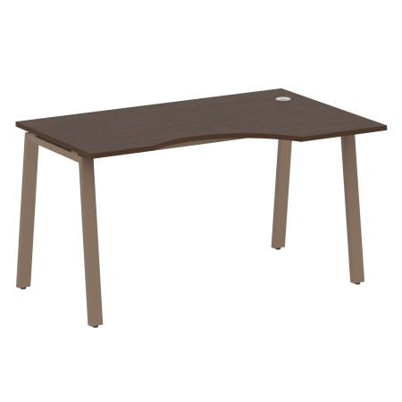 Стол криволинейный правый Metal System Style БА.СА-2 Пр 1400x900x750 (Венге Цаво/Мокко металл)