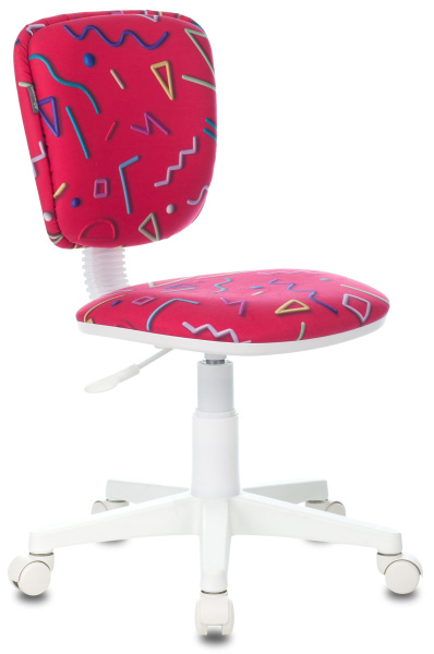 Кресло детское CH-W204NX малиновый Sticks 05 крестов. пластик пластик белый (Розовый)