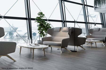 VENTOTWO Диван 2-местный (СЕРЫЙ/ЧЕРНЫЙ)