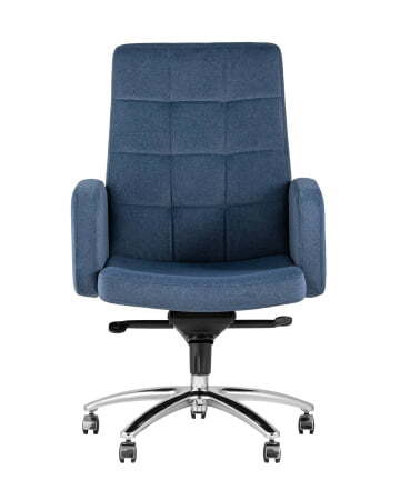 Кресло руководителя Лансет микровелюр темно-синий (Компьютерное кресло Лансет темно-синий)