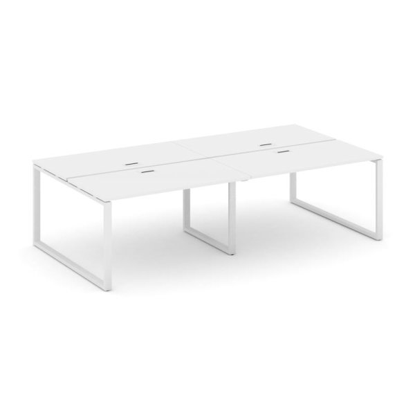 Рабочая станция 2-х сторонняя SN-6O.DRS-054 (3160х1632х750) (Белый/Металл Белый)