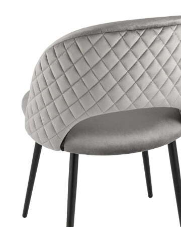 Стул Меган велюр с ромбами серый (Стул Меган серый)