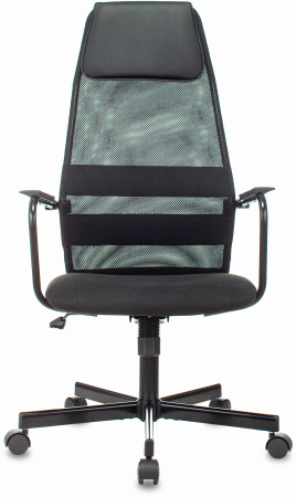 Кресло KB-5M черный TW-01 3C11 сетка/ткань с подголов. крестов. металл черный (Черный) Кресло KB-5M черный TW-01 3C11 сетка/ткань с подголов. крестов. металл черный (Черный)