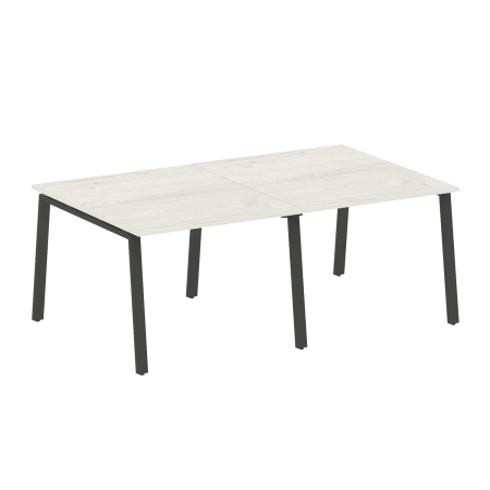Стол для переговоров (2 столешницы) на А-образном м/к Metal System Style БА.ПРГ-2.1 2000x1235x750 (Дуб наварра/Антрацит металл)