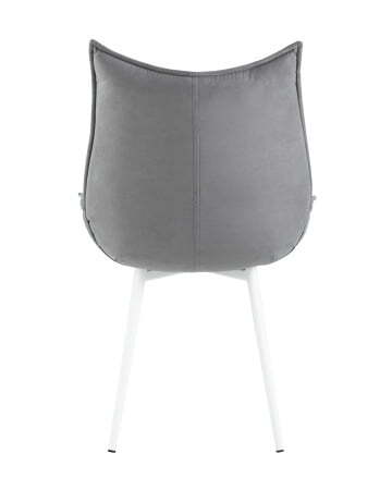 Стул Осло велюр серый белые ножки (Стул Осло серый)