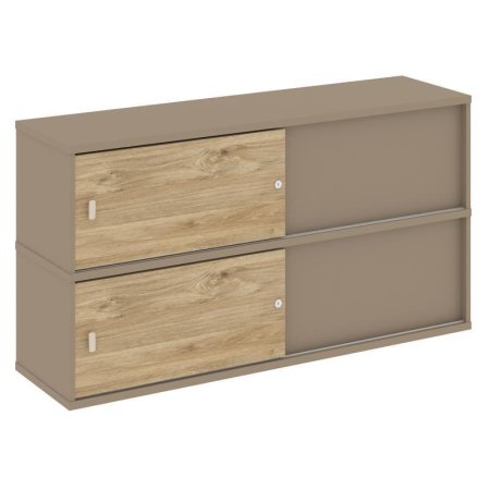 Надставка на 2 тумбы высокая ES.NV-5.2 (1500х410х795) (Латте/Тиквуд Светлый)