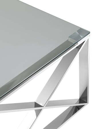 Журнальный стол 120*60 КРОСС серебро (Журнальный стол Кросс серебристый)