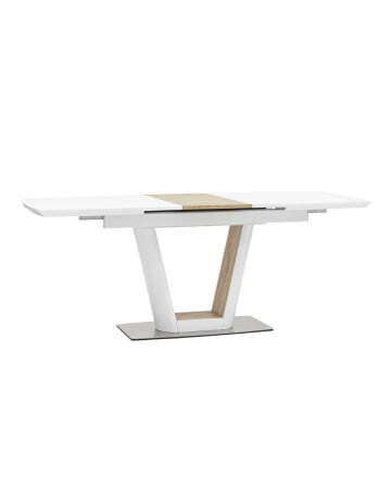 Стол обеденный Атланта раскладной 160-200*90 глянцевый белый (Стол обеденный Атланта белый)