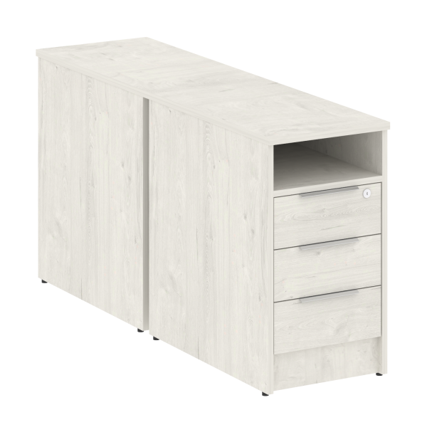 Тумба приставная двойная Metal System Style Б.ТП-2 412x1475x750 (Дуб Наварра)