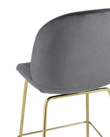 Стул полубарный Beetle со спинкой серый (Стул полубарный Турин серый)