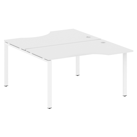 Рабочая станция криволинейная Metal System Style БП.РАС-СА-2.2 1400x1835x750 (Белый/Белый металл)