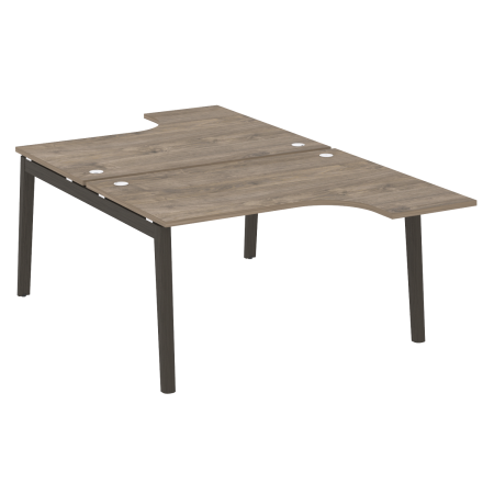 Рабочая станция на деревянных опорах Onix Wood OW.D.SA-3 1380x2395x750 (Тиквуд Темный/Дуб Темный)