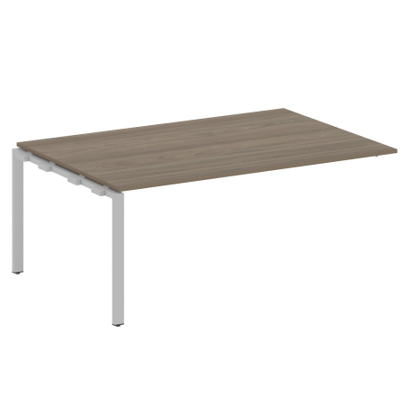 Проходной наборный элемент переговорного стола Metal System Style БП.ППРГ-5 1800x1235x750 (Вяз/Серый металл)
