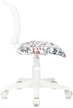 Кресло детское CH-W296NX белый TW-15 сиденье мультиколор красные губы сетка/ткань крестов. пластик п (Мультиколор)