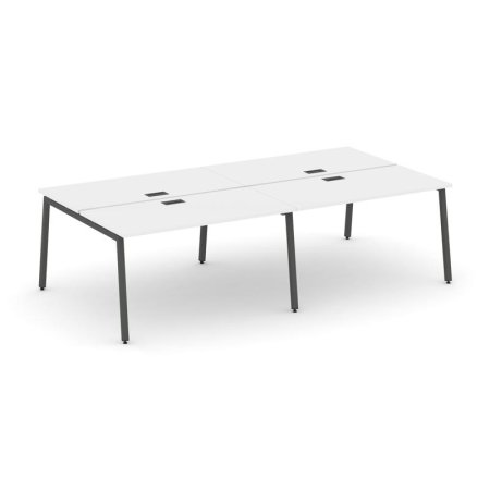 Рабочая станция 2-х сторонняя SN-4A.DRS-044 (3160х1432х750) (Белый/Металл Антрацит)
