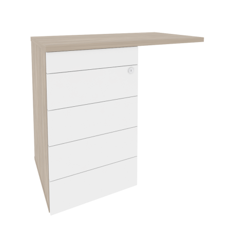 Тумба приставная TIP-ON универсальная л/пр Onix O.TPU-4 TIP 842x460x750 (Дуб Аттик)