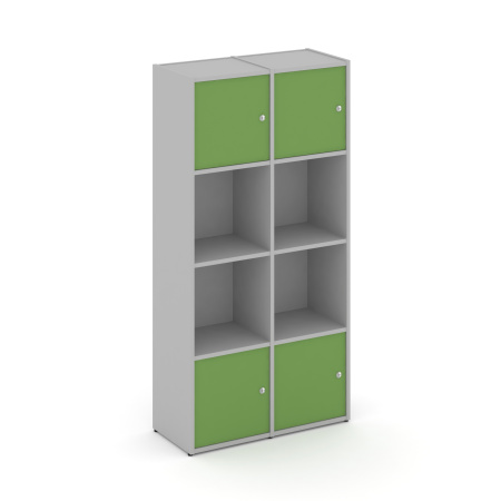 Стеллаж Locker Plus LK.K-005 798x350x1593 (Серый | Зеленый)
