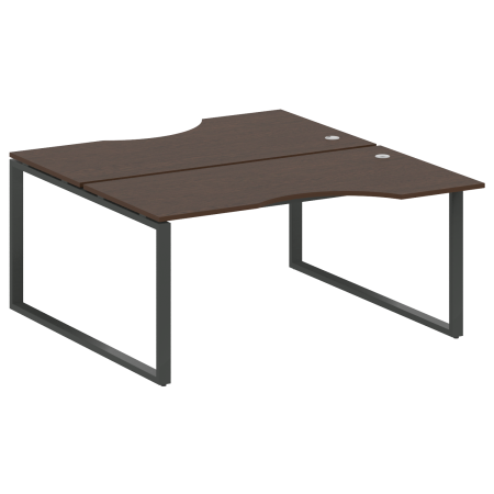 Рабочая станция криволинейная Metal System Style БО.РАС-СА-2.1 1600x1835x750 (Венге Цаво/Антрацит металл)