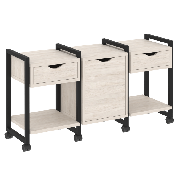 Тумба на колесных опорах наборная VR.L-TN-6.K 1440x460x767 (Денвер Светлый/Черный металл)