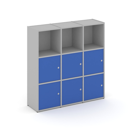 Стеллаж Locker Plus LK.K-003 1188x350x1203 (Серый | Синий)