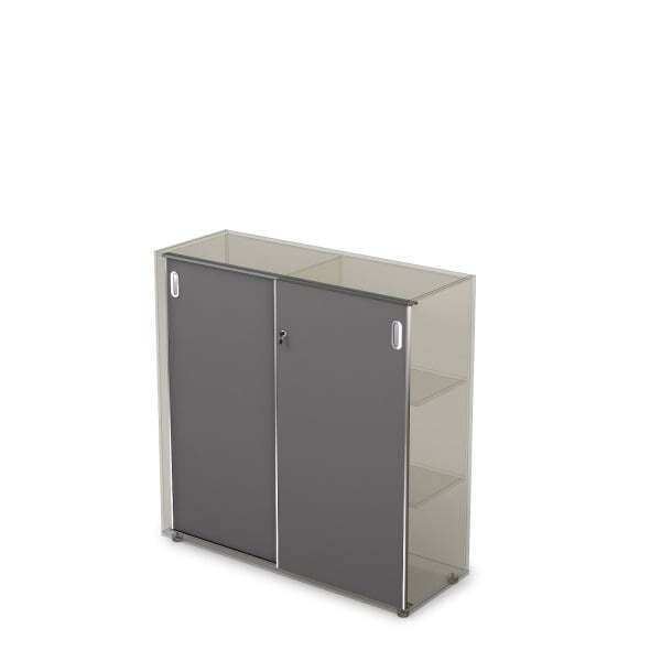 10ШК.013.2 Комплект раздвижных фасадов (595x40x1156)x2 (Graphit matt)