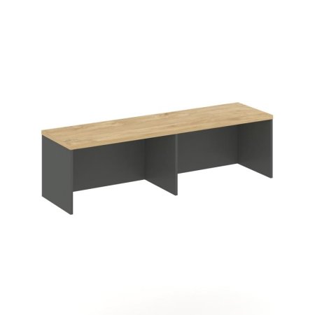 Надставка на тумбу 1 ярус SN.NT-103 (1632х400х400) (Антрацит/Тиквуд Светлый)