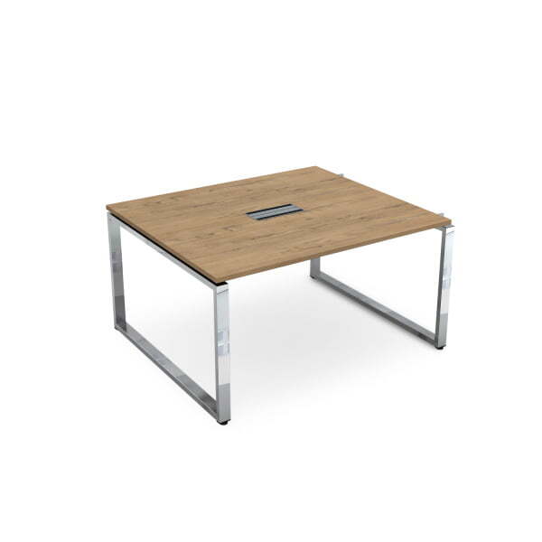 Начальный модуль Бенч-системы для переговорных столов Gloss НСПН-О.926 1200x1200x750 (TeakwoodХром)