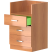 Корпус тумбы к эргономичным столам Авантаж В-804 430x550x740 (Дуб шамони)