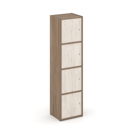 Стеллаж Locker Plus LK.K-004 408x350x1593 (Дуб Аризона | Денвер Светлый)