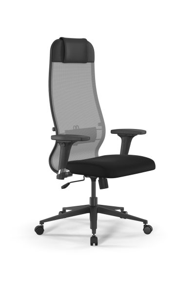 Кресло для руководителя Метта Sit 10 B1-111D - X2+UMF(X1) /Ub00/Wh00/D02P(M09.B11.G19.W02) (Светло-серый | Черный) Кресло для руководителя Метта Sit 10 B1-111D - X2+UMF(X1) /Ub00/Wh00/D02P(M09.B11.G19.W02) (Светло-серый | Черный)