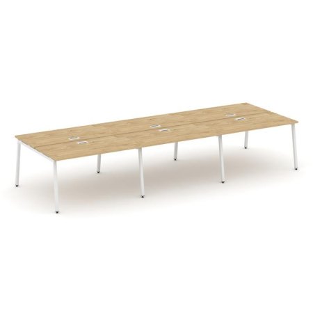 Рабочая станция 2-х сторонняя SN-4A.DRS-062 (3540х1232х750) (Тиквуд Светлый/Металл Белый)