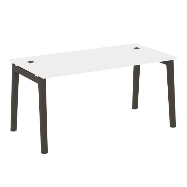 Стол руководителя на деревянных опорах Onix Wood Direct OW.SRR-4.8 1580x800x750 (Белый Бриллиант/Дуб Темный) Стол руководителя на деревянных опорах Onix Wood Direct OW.SRR-4.8 1580x800x750 (Белый Бриллиант/Дуб Темный)