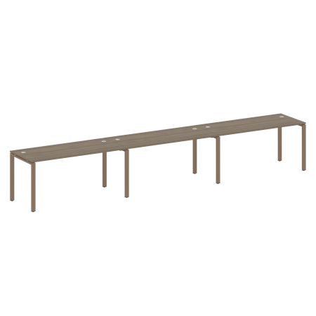 Рабочая станция на 3 раб. места Metal System Style БП.СМ-3.4 4800x720x750 (Вяз/Мокко металл)