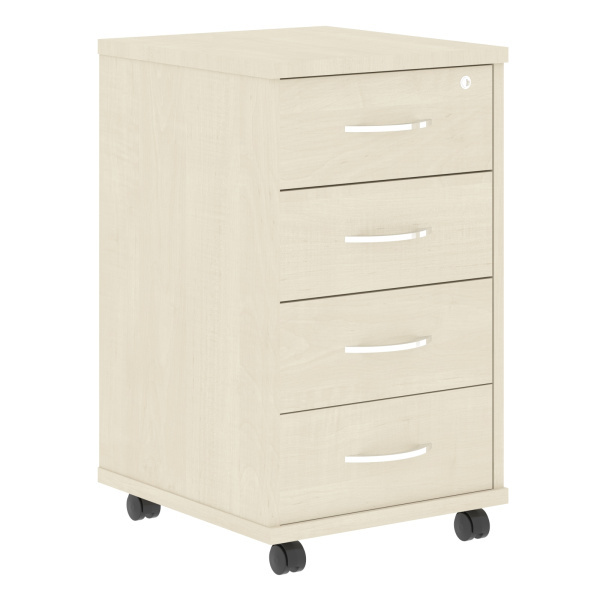 Тумба подкатная 4 ящ. Имаго ТМ-4 412x450x708 (Клен-металлик)