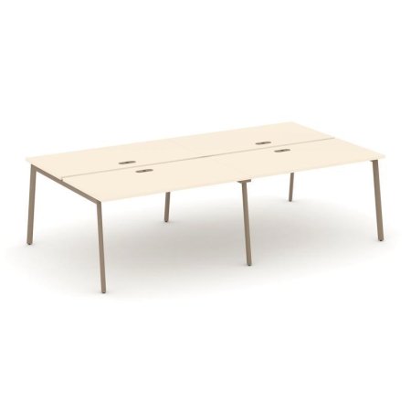 Рабочая станция 4 места ES.D.RS-4.3-LP (2760х1500х750) (Сатин/Металл Латте)